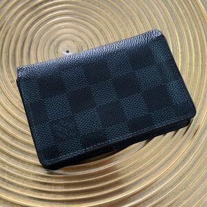 LOUIS VUITTON Black Monogrammed Card Holder